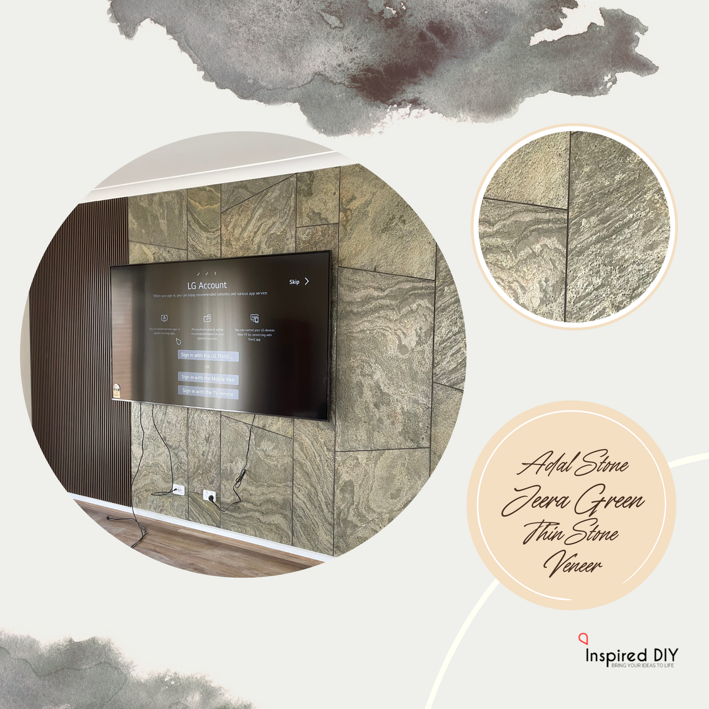 Feature Wall - Adal Stone Jeera Green (Slim Cover)
